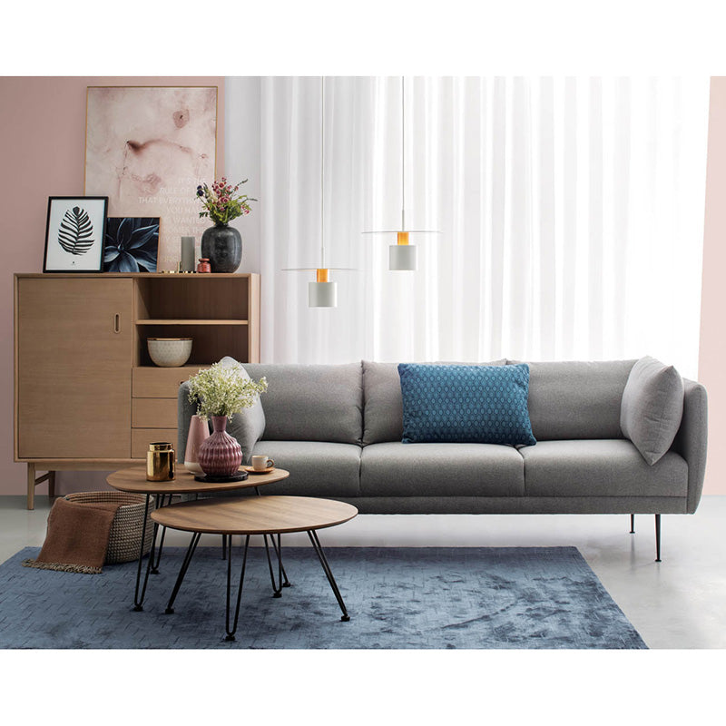 SUPRA 3 Seater Sofa - Pale SIlver