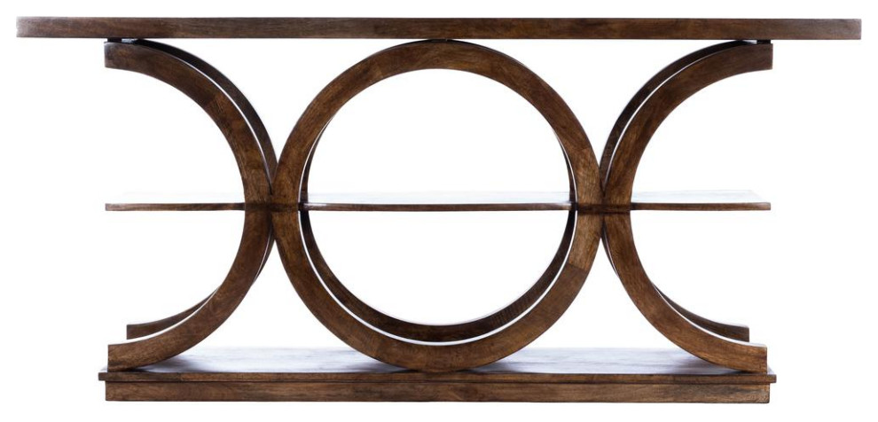 Brown Rustic Console Table  Belen Kox   Contemporary   Coffee Tables   by BisonOffice  Houzz