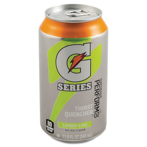 Gatorade Thirst Quencher Can， Lemon-Lime， 11.6oz Can， 24/Carton (00901)