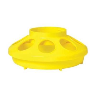 Little Giant 1 Quart Plastic Poultry Feeder Base， Yellow， 2Pack