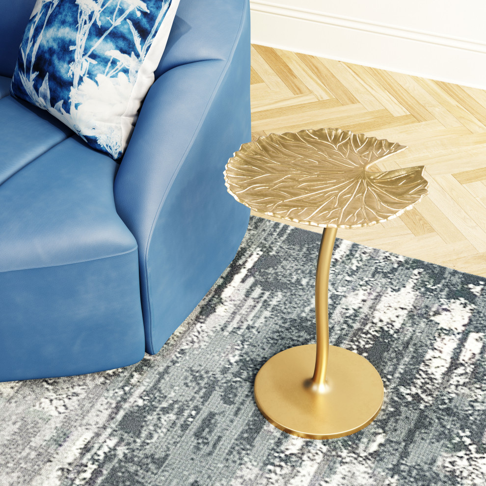 Lily Side Table Gold   Contemporary   Side Tables And End Tables   by Zuo Modern Contemporary  Houzz