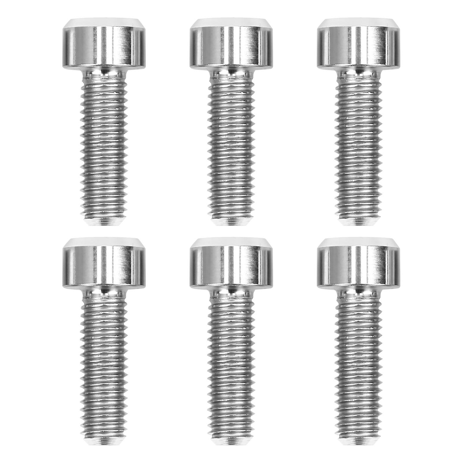 Tc4 6pcs/box Handlebar Screws Mountain Bike Stem Riser Bolts Bicycle Accessories M15x16silver