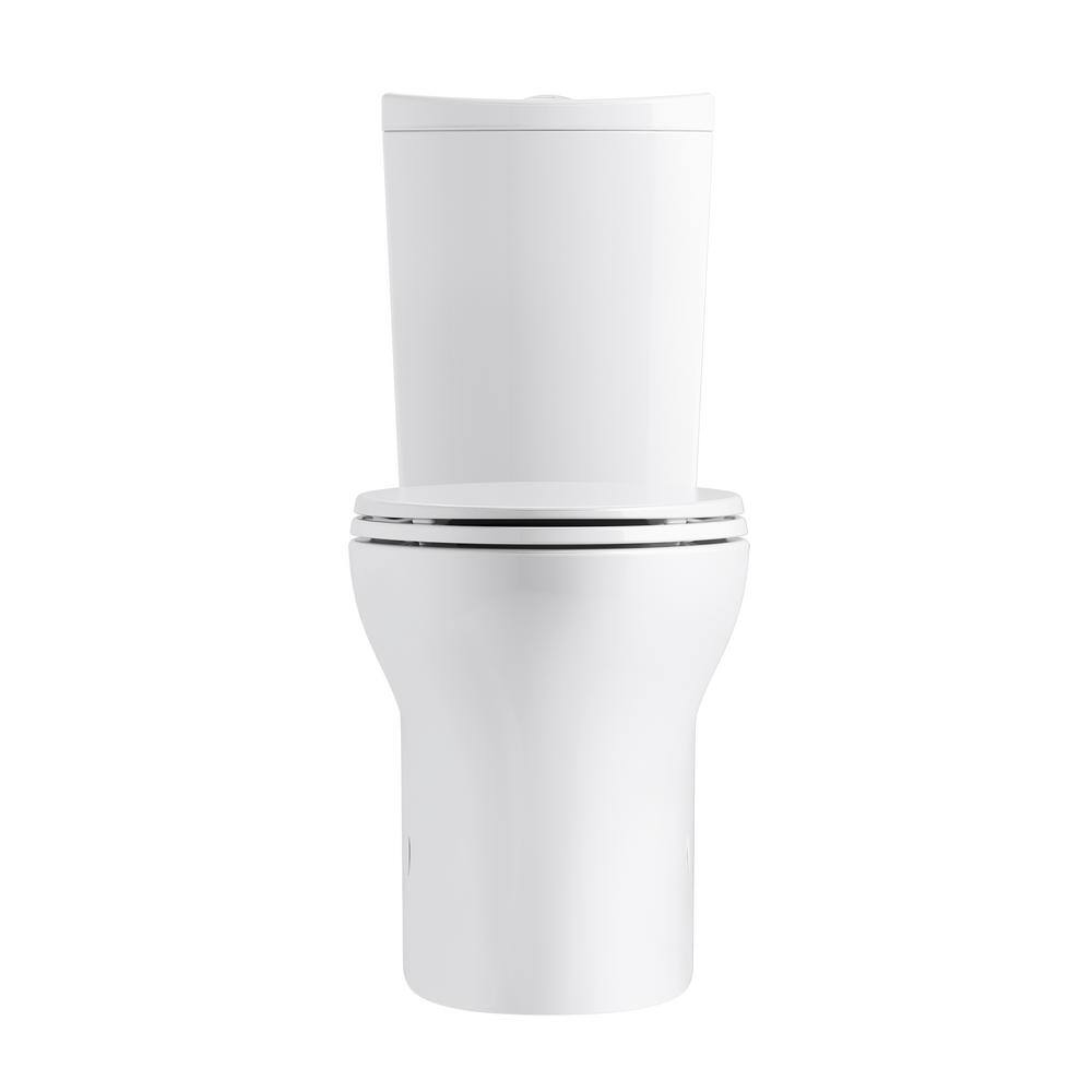 KOHLER Persuade Curv 2-Piece 1.61.0 GPF Dual Flush Elongated Toilet in White Seat Included K-14047-0