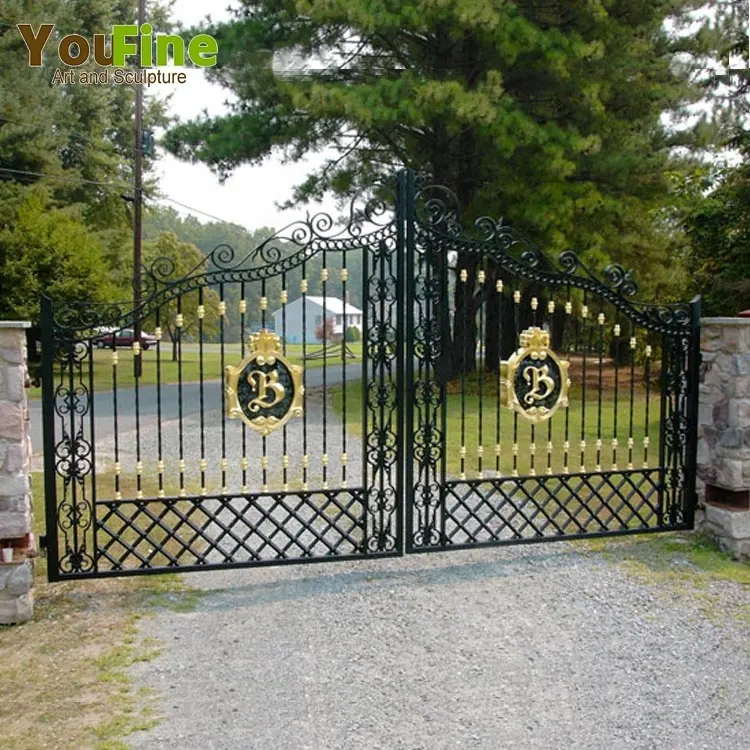 New Simple Wrought Iron Sliding Gate Design