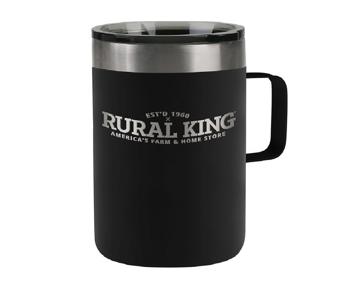 Rural King 20 oz. Coffee Mug， Black - 87-960-0204