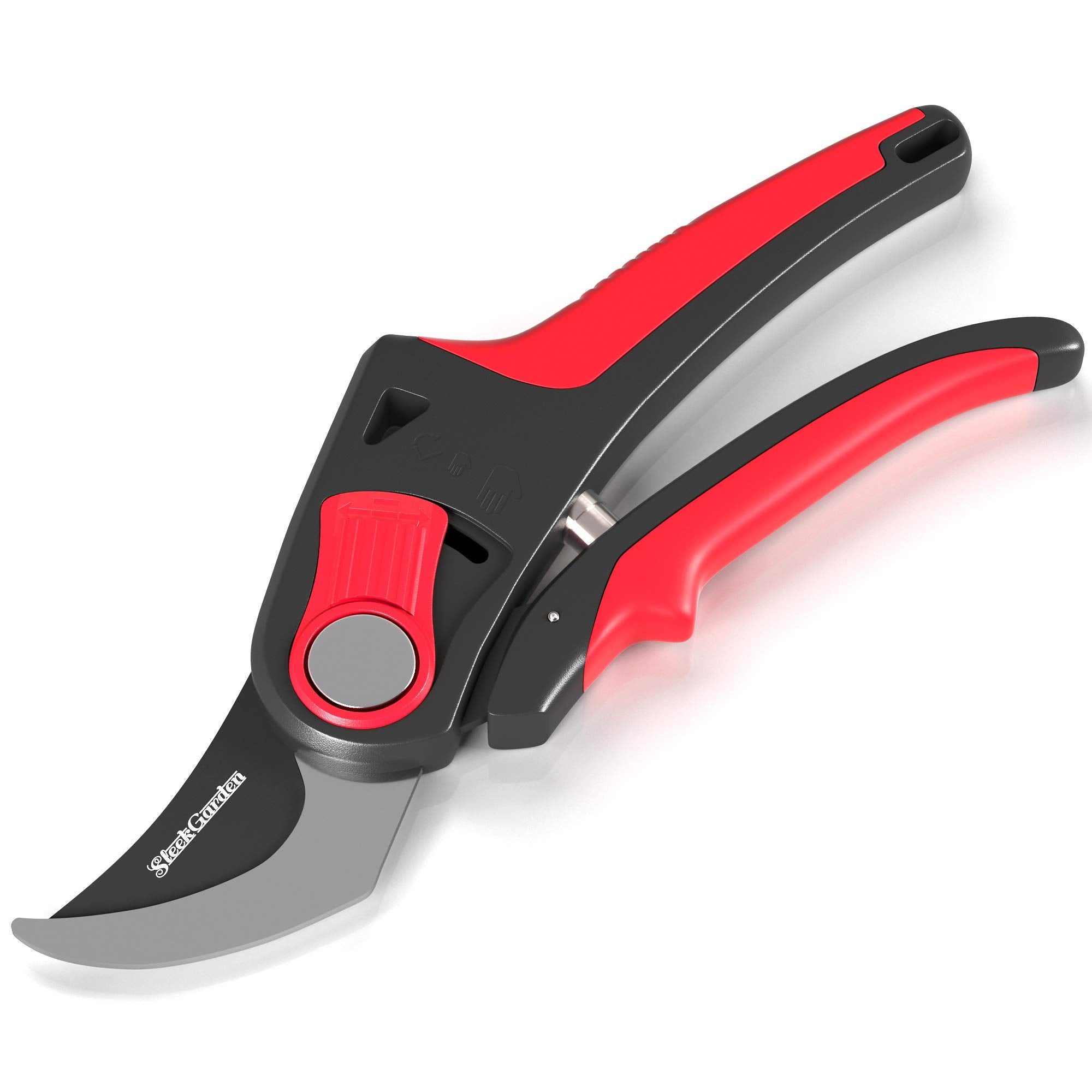 Sleek Garden Professional Sharp Bypass EZ-Cut Garden Pruning Shears -Comfort Plu