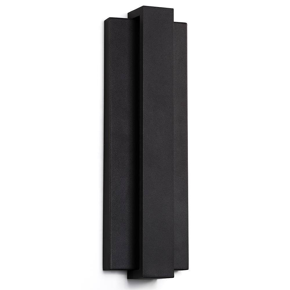 TRUE FINE Reflect 24 in. Black Modern LED Outdoor Wall Sconce Light TD120009W-LED