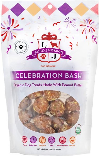 Lord Jameson Celebration Bash Vegan Dog Treats， 6-oz bag