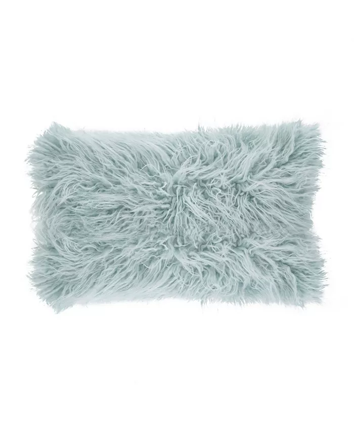 Saro Lifestyle Mongolian Faux Fur Decorative Pillow， 12