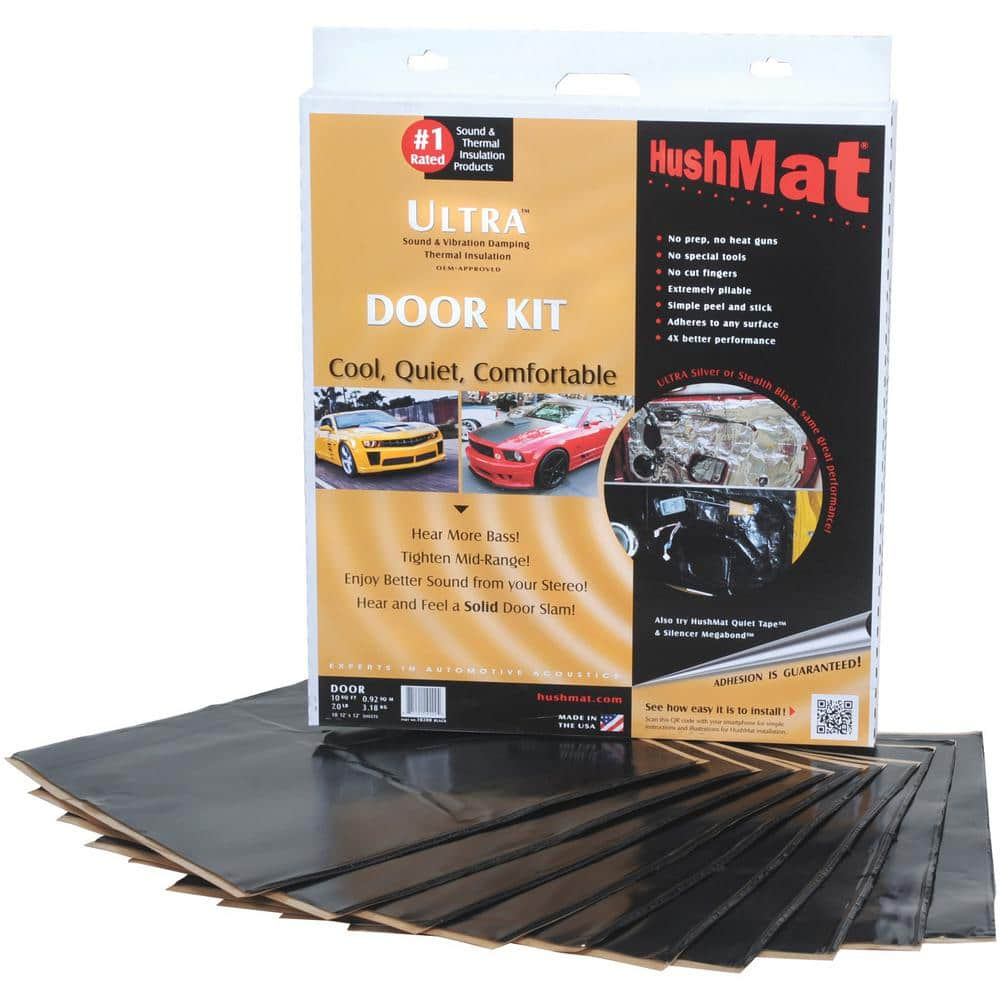 HushMat Door Sound-Deadening Kit with 10 sq. ft. Black Stealth Foil 10200