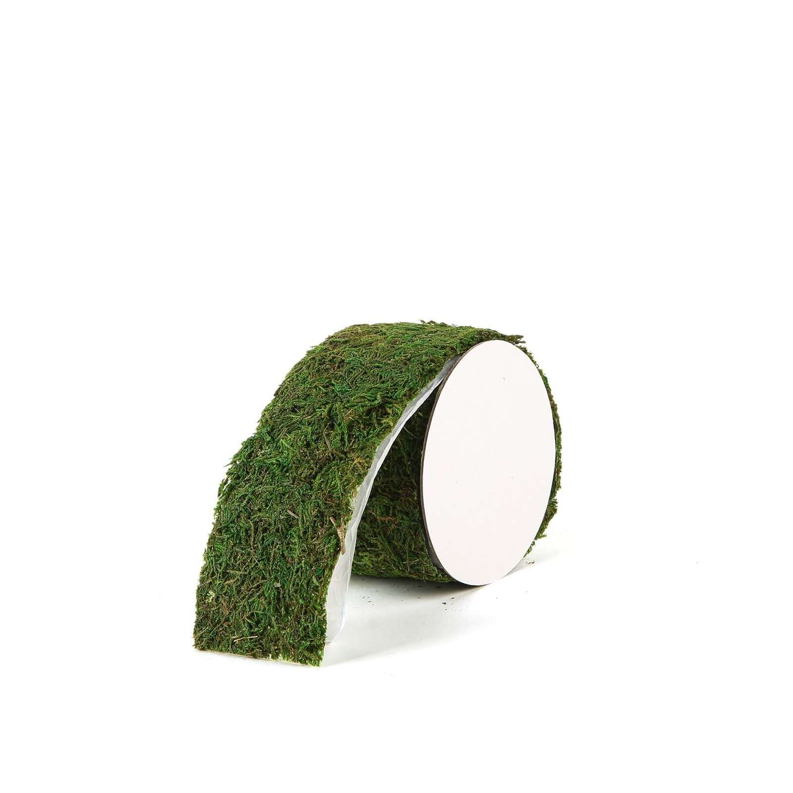 Green Preserved Moss Ribbon Roll, DIY Craft Ribbon 4ft 2