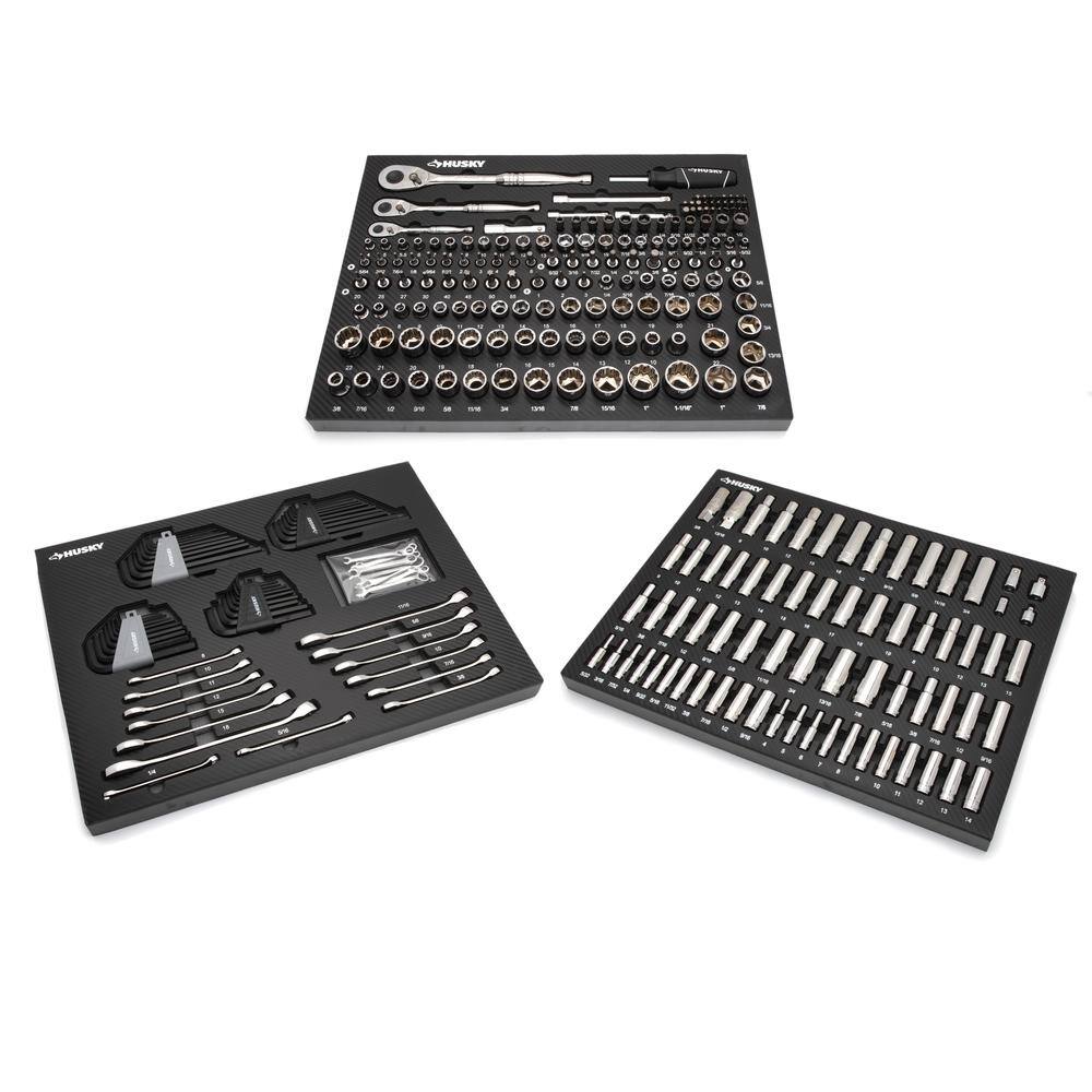 Husky Mechanics Tool Set in EVA Trays (290-Piece) H290MTSEVA