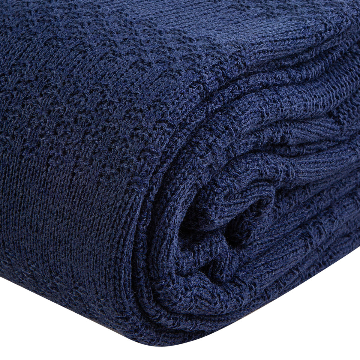 Karaca Home Charm Bold Navy Blue Double Knit Blanket [Lacivert Battaniye]200.17.01.0271