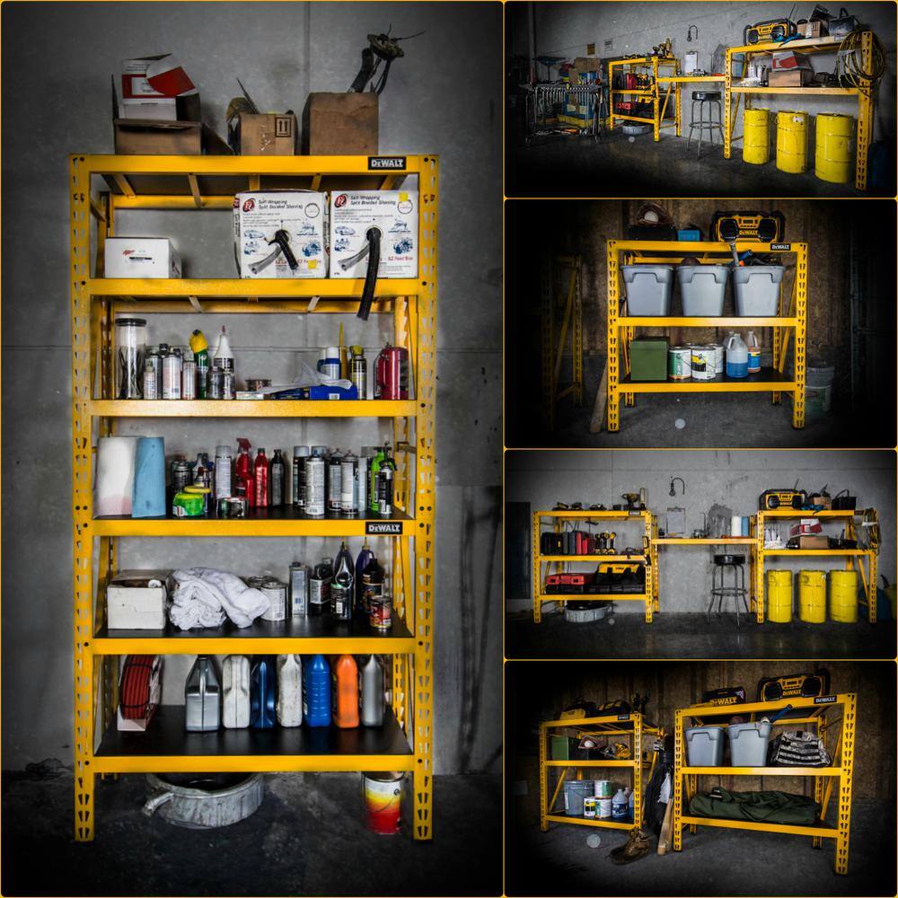 DW Yellow 3-Tier Steel Garage Storage Shelving Unit (50 in. W x 48 in. H x 18 in. D) DXST4500