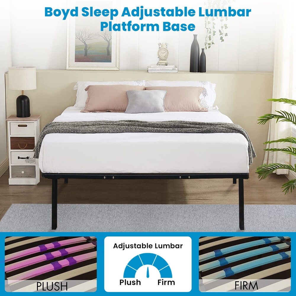 Boyd Sleep Metal Platform Bed Frame with Adjustable Lumbar Support