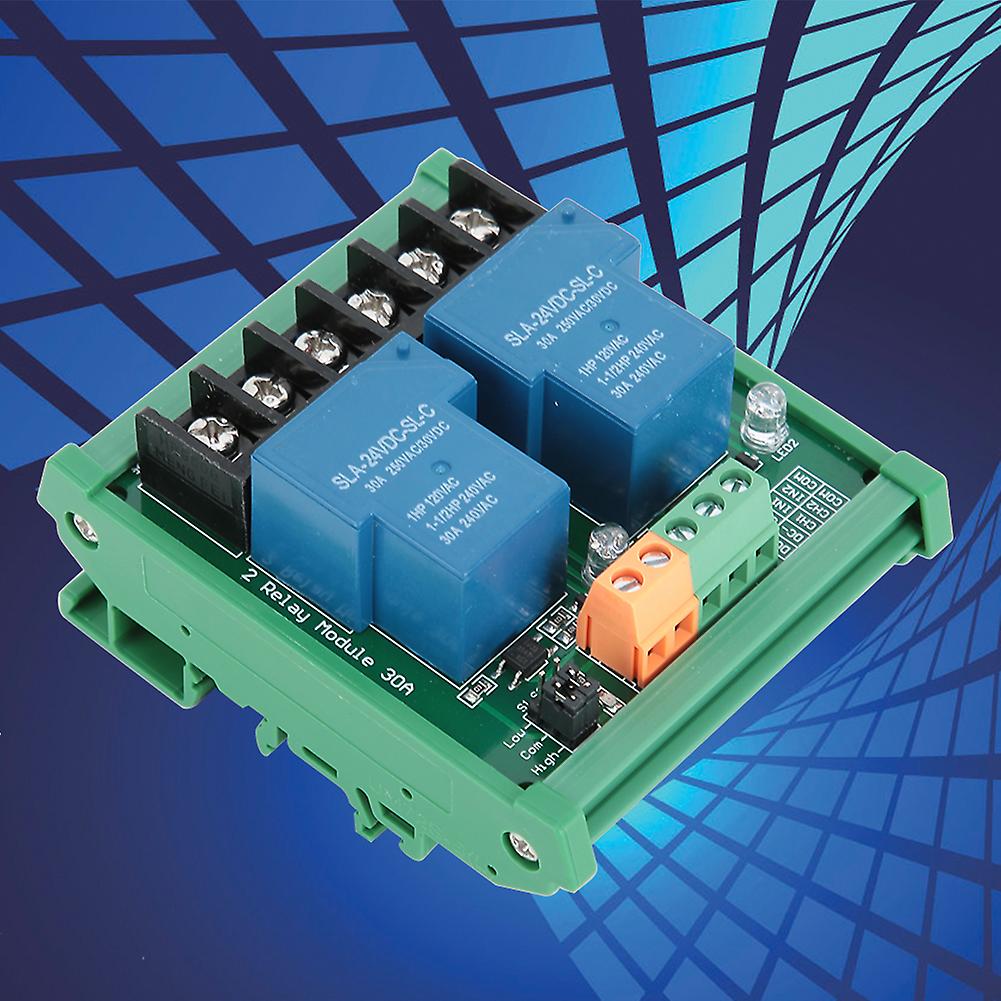 2 Channel 30a 24v Relay Module With Opto-couplers Isolation Support Low/high Level Trigger