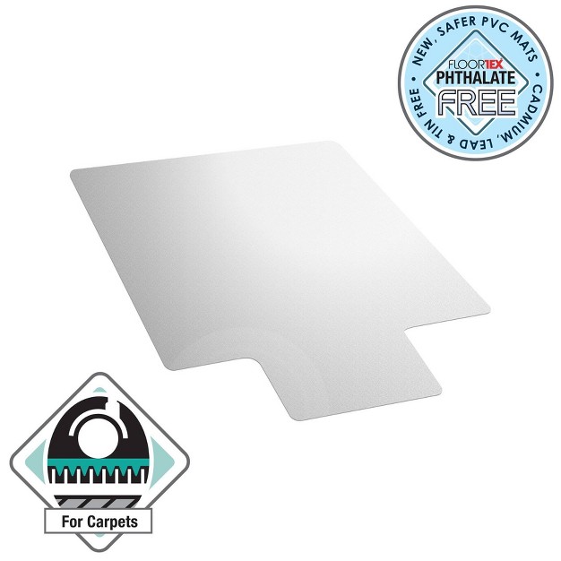 Vinyl Chair Mat For Low Pile Carpets Lipped Clear Floortex