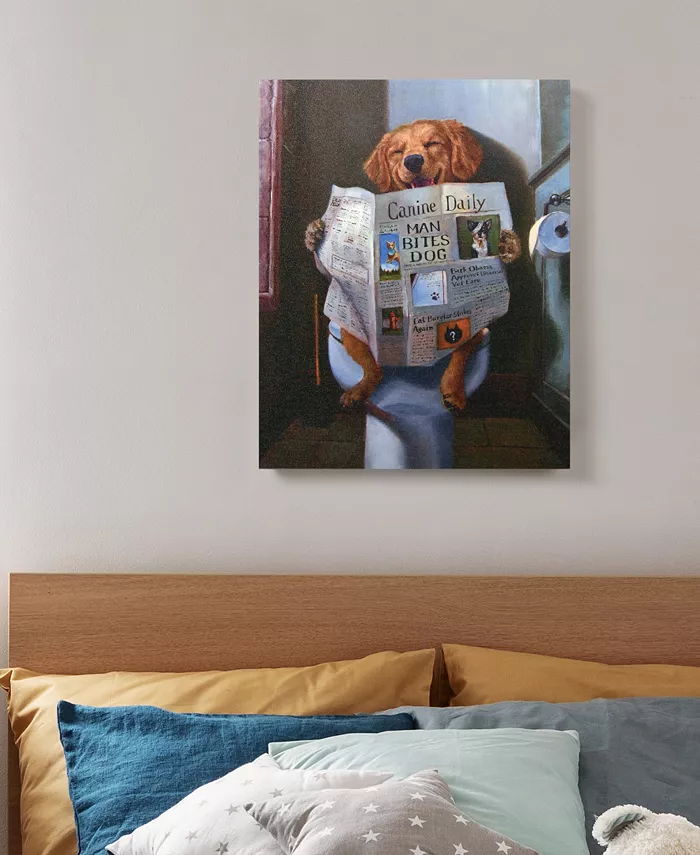 Empire Art Direct Dog Gone Funny Graphic Art Print On Wrapped Canvas Wall Art  20 x 16