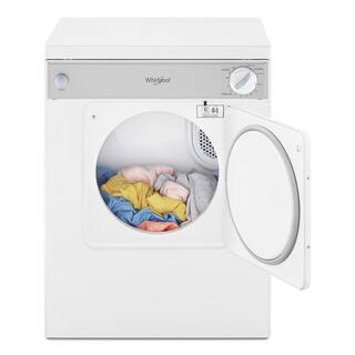 Whirlpool 3.4 cu. ft. 120-Volt White Compact Electric Vented Dryer with Flexible Installation LDR3822PQ