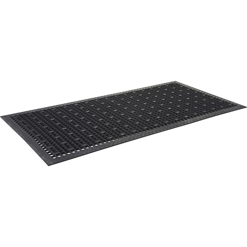 Genuine Joe Antimicrobial Floor Mat | 3' x 5'， Black | GJO01705