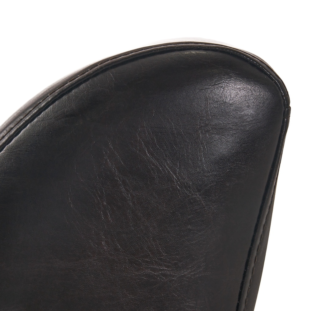 Darcy Brown Leather Slipper Chair by Christopher Knight Home   24.50\