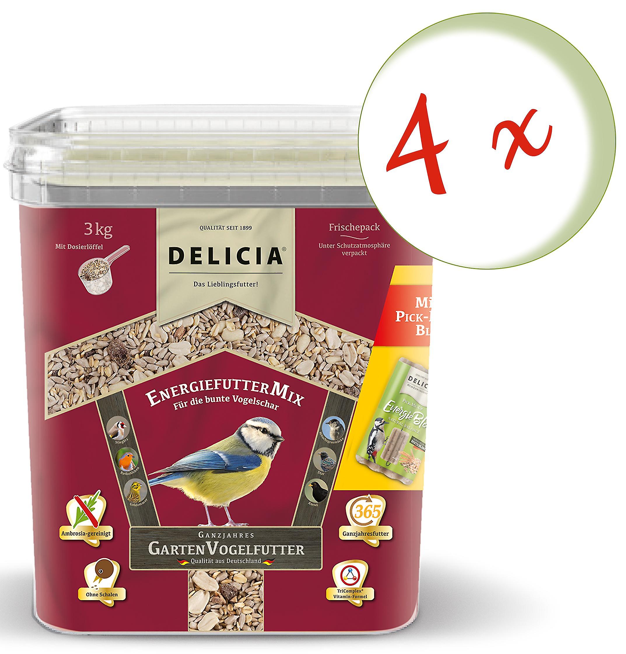 4 x FRUNOL DELICIAÂ® DeliciaÂ® EnergiefutterMix， 3 kg