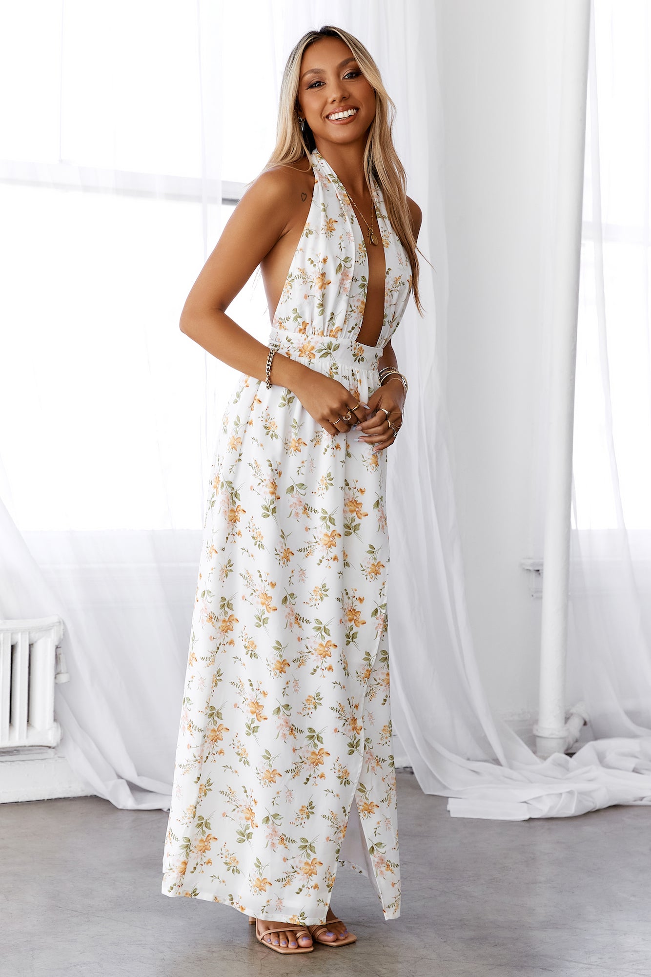 HELLO MOLLY Dedicated Song Maxi Dress Floral