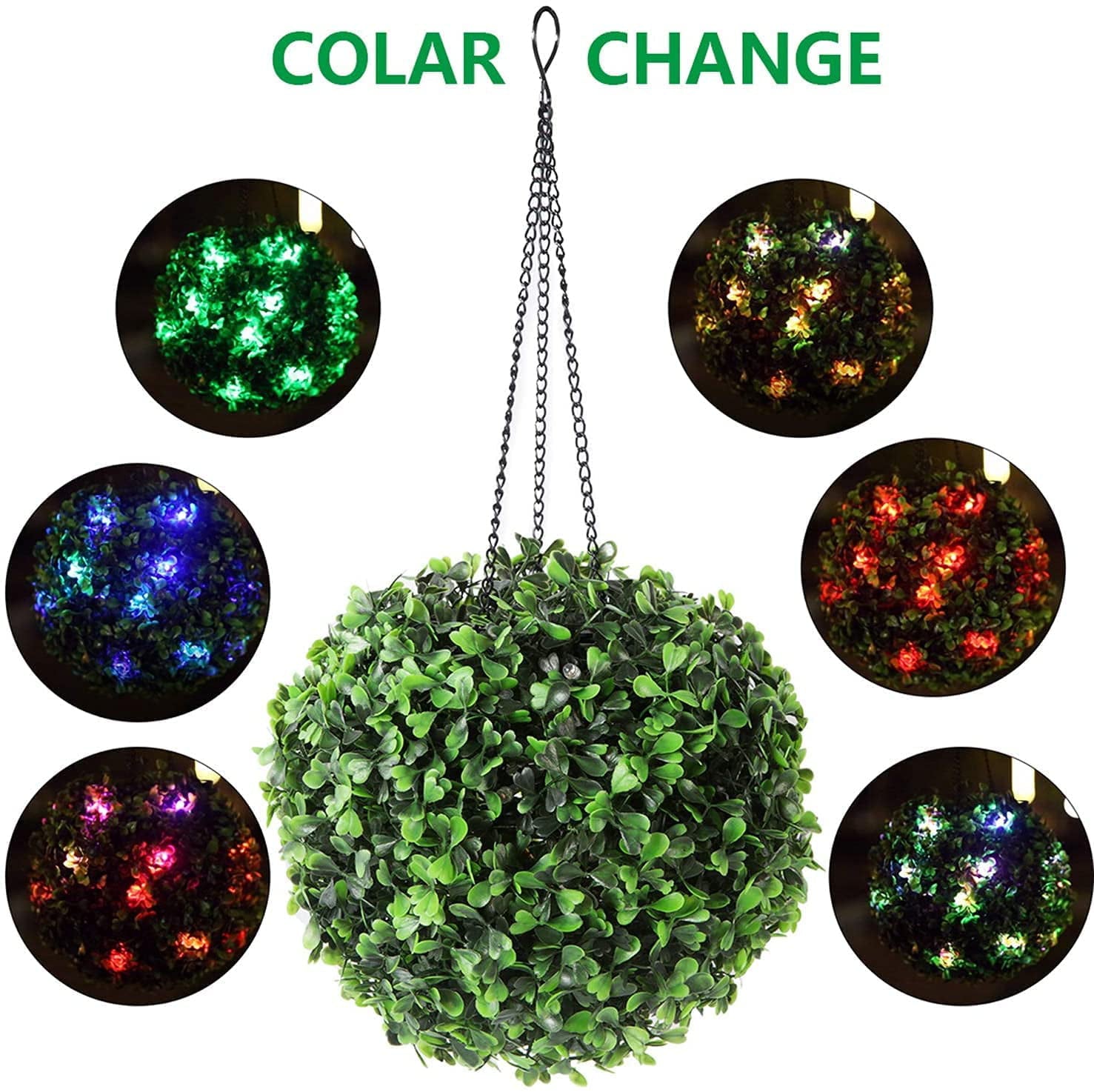 Viworld Hanging Solar Lantern Lights Outdoor - Waterproof Garden LED Solar Lights Hanging Solar Powered Lantern 8 Inch (Multicolor)