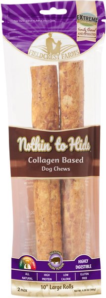 Fieldcrest Farms Nothin To Hide 10-in Roll Bacon Dog Treats