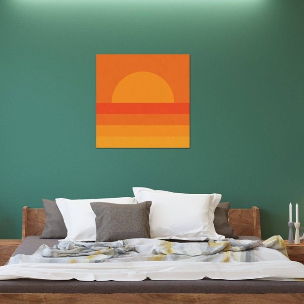 Retro Geometric Sunset By Alisa Galitsyna Unframed Wall Canvas Icanvas