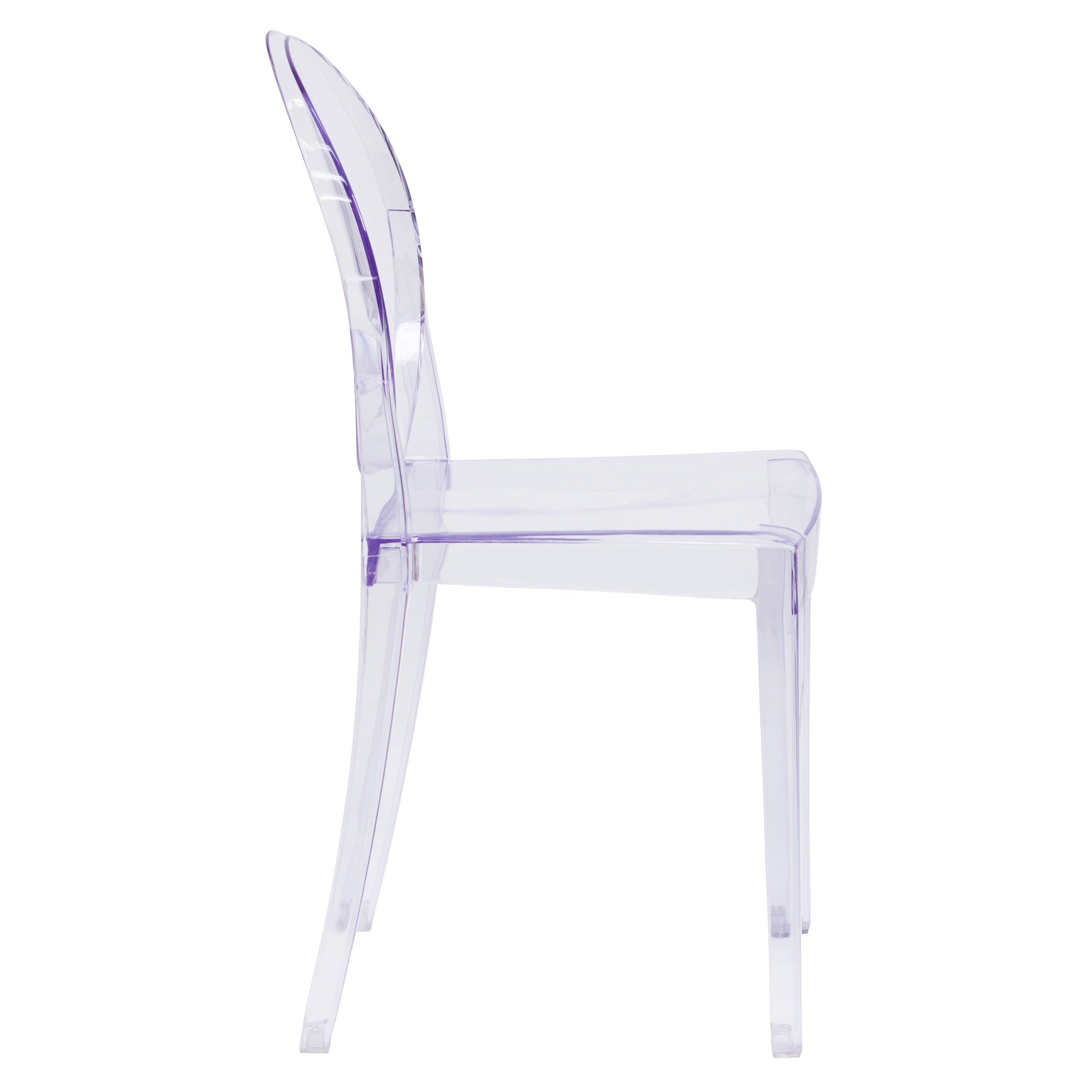 Flash Furniture Cheryl Ghost Side Chair in Transparent Crystal