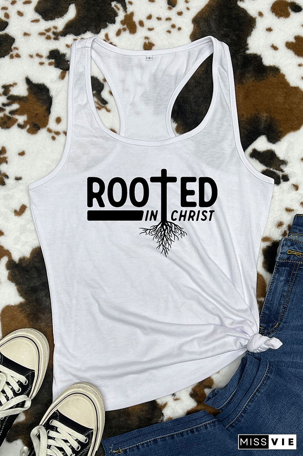 Rooted In Christ Sleeveless Tank Top Wholesale