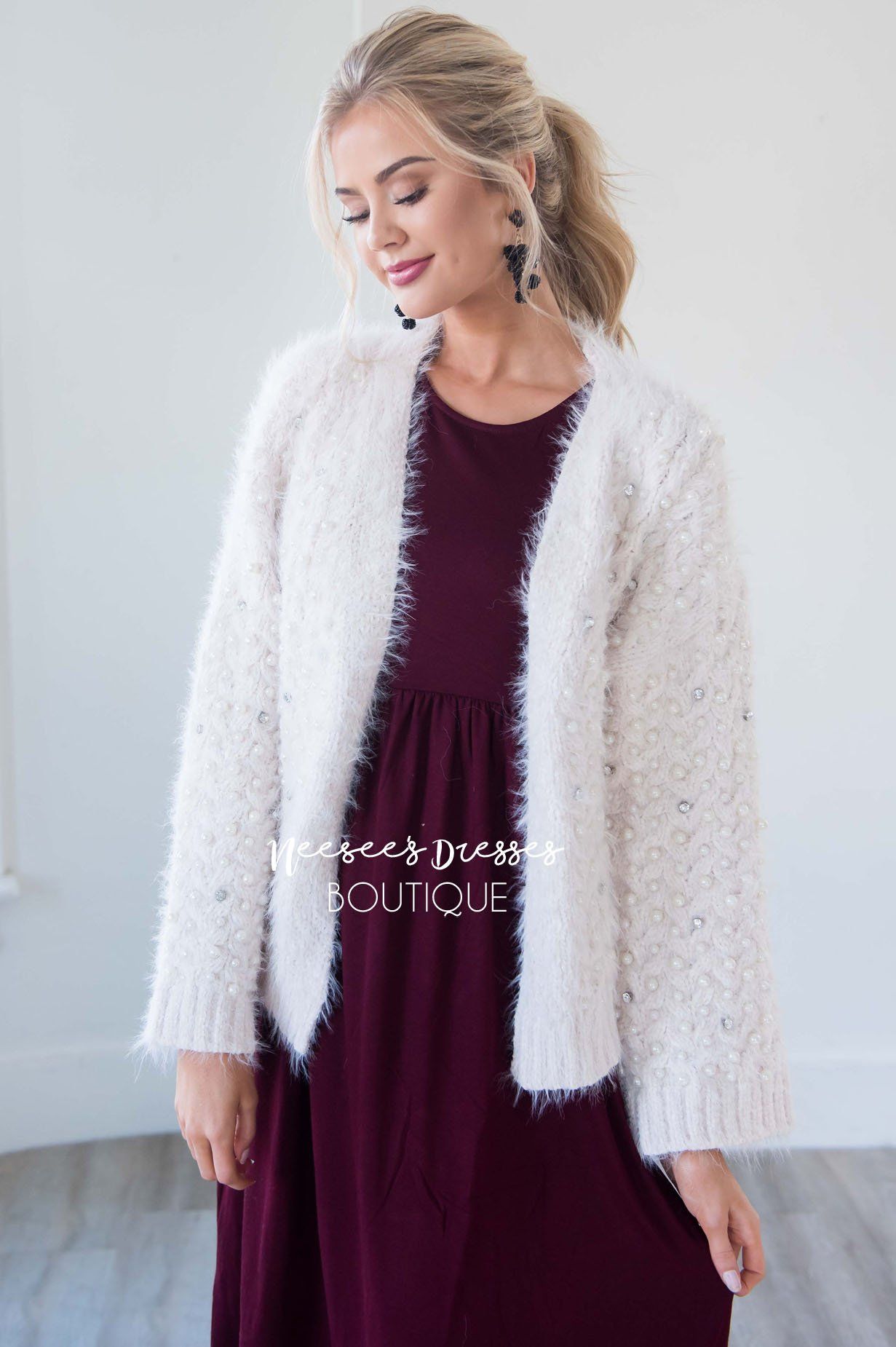 The Sirita Rhinestone & Pearl Cardigan