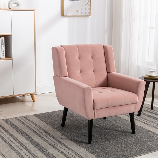 Soft Velvet Ergonomics Accent Chair