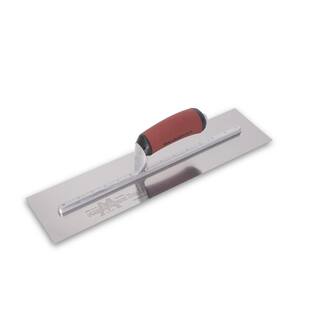 MARSHALLTOWN 16 in. x 4 in. Stainless Steel Curved Durasoft Handle Finishing Trowel MXS66SSD