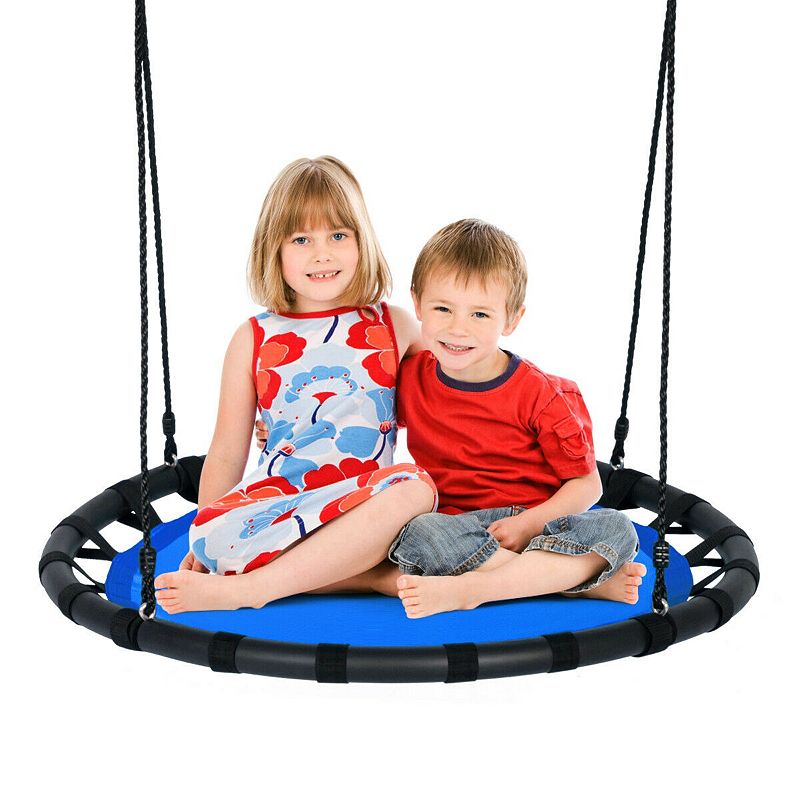 40 Kids Play Multi-Color Flying Saucer Tree Swing Set with Adjustable Heights