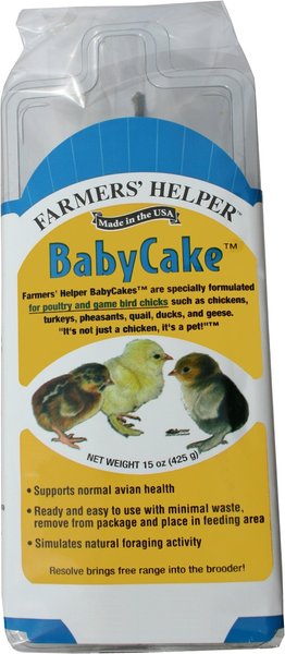 Farmers' Helper BabyCake Poultry Treats， 15-oz block