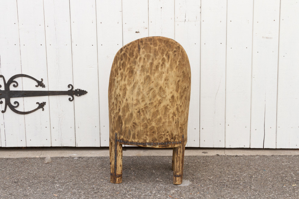 Farmhouse Bleached and Inlaid Naga Chair   Rustic   Armchairs And Accent Chairs   by De cor  Houzz