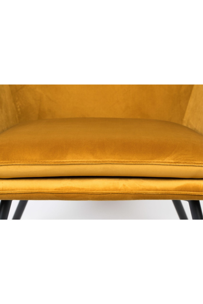 Gold Velvet Accent Chair  DF Bon   Midcentury   Armchairs And Accent Chairs   by Luxury Furnitures  Houzz