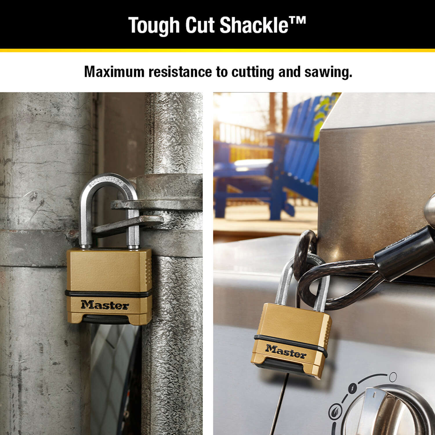 Master Lock 2 in. H X 1-7/32 in. W X 2 in. L Steel Ball Bearing Locking Padlock Keyed Alike