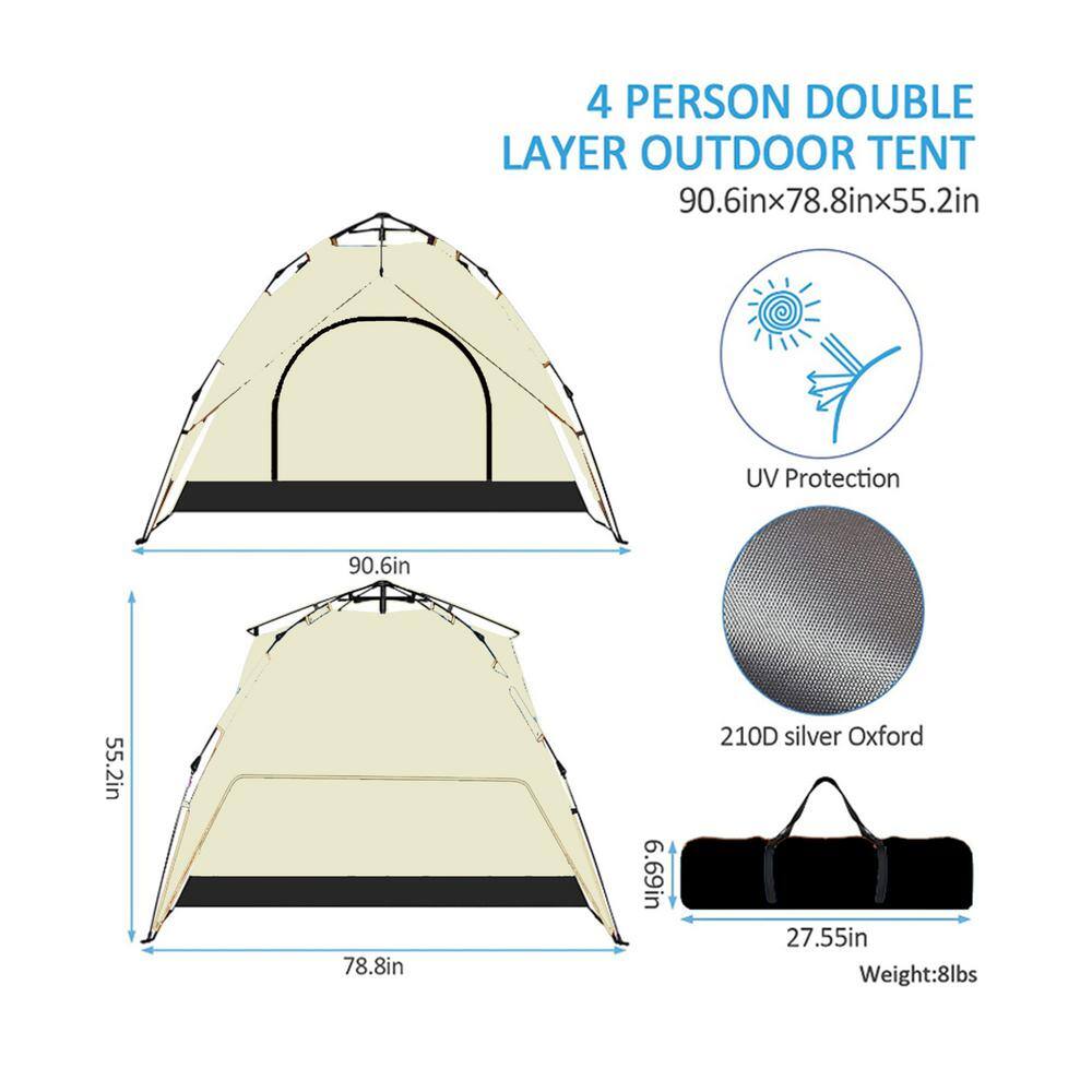 Amucolo 5-Person Waterproof Camping Dome Tent Portable Backpack Tent Suitable for Outdoor CampingHiking YeaD-CYD0-4XET