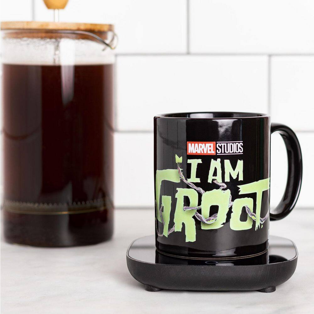 Uncanny Brands Marvel's Single- Cup 'I Am Groot' Black Coffee Mug with Warmer for Your Drip Coffee Maker MW1-MVM-GR1