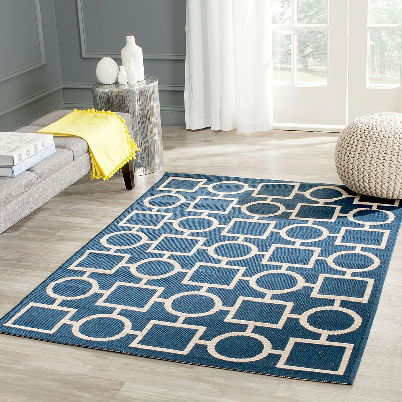 Safavieh Courtyard Geometry Indoor Outdoor Rug