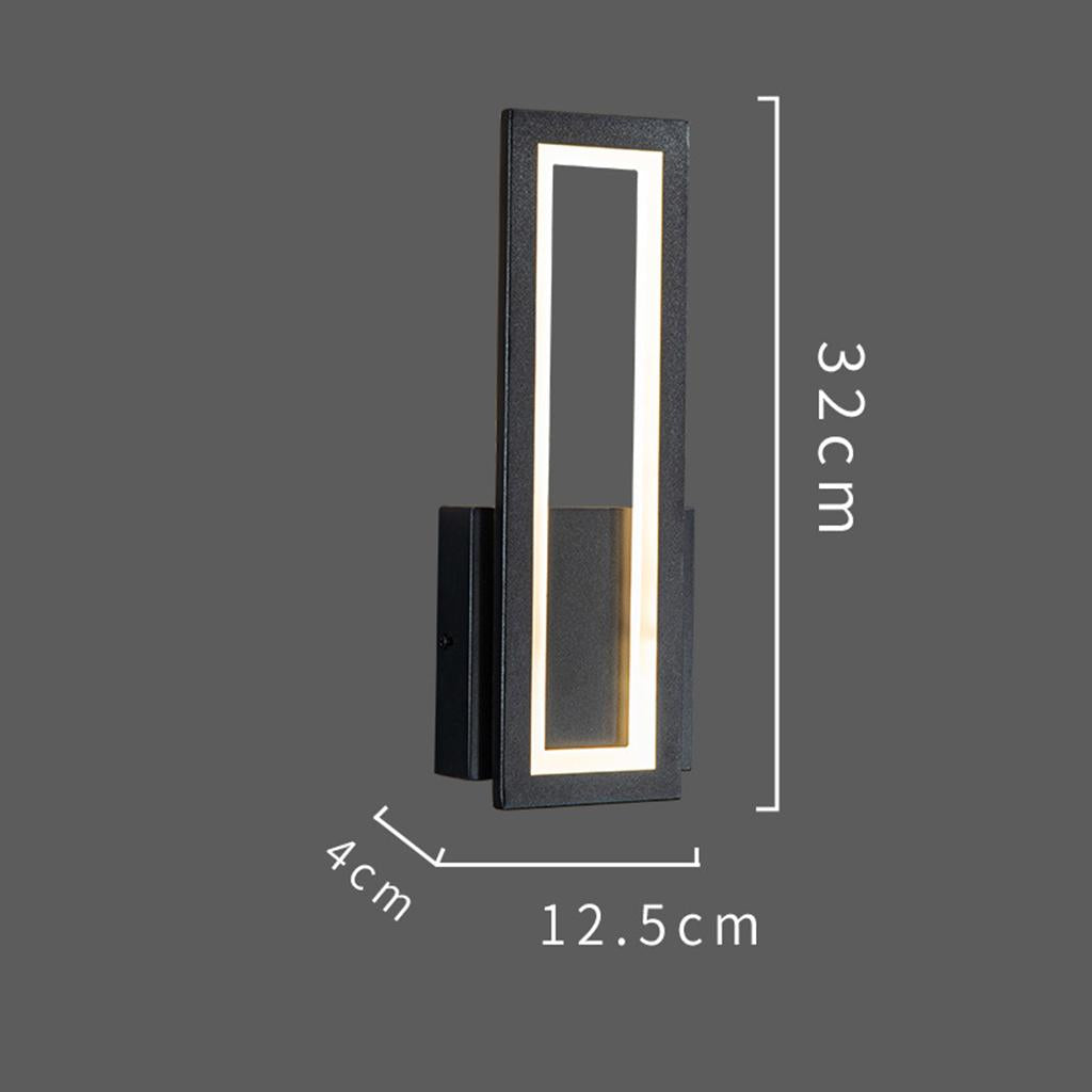 Modern LED Wall Sconce Light Fixture Outdoor Indoor Exterior Mount Wall Lamp for black