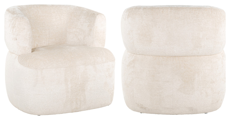 White Chenille Easy Chair  OROA Donna   Transitional   Armchairs And Accent Chairs   by Oroa   Distinctive Furniture  Houzz