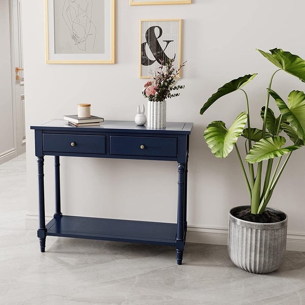 Entryway Table with Storage Drawers Console Table with Shelf