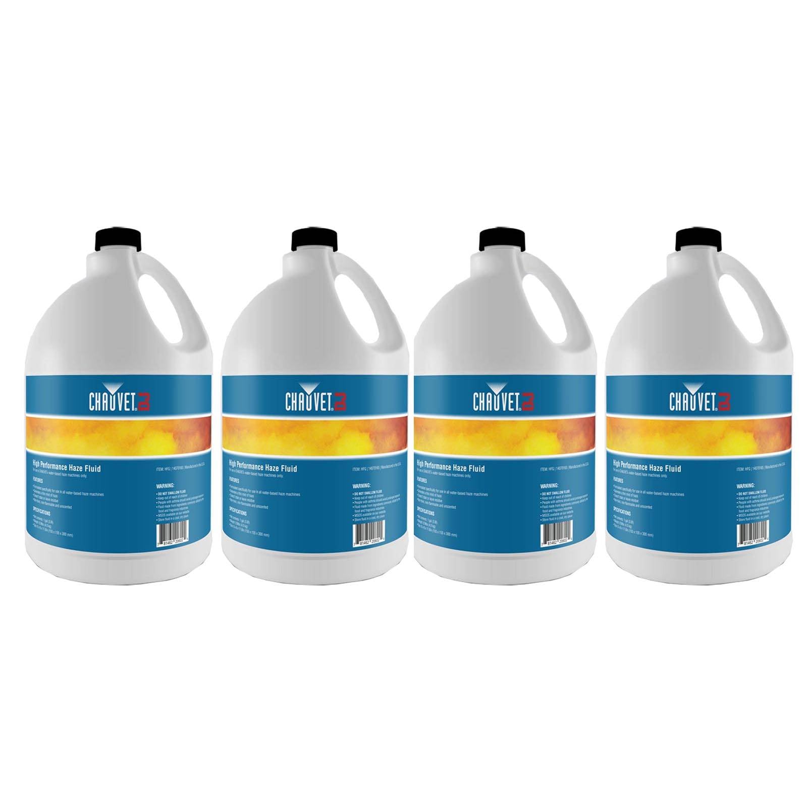 (4) Gallon Bottles Chauvet DJ HFG Fluid for Hurricane Haze 2D Smoke Fog Machine