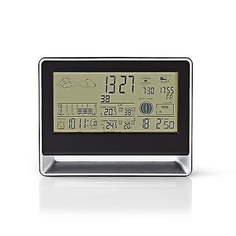 Nedis Weather Station | Wireless Sensor | Alarm Clock | Weather forecast WEST405BK