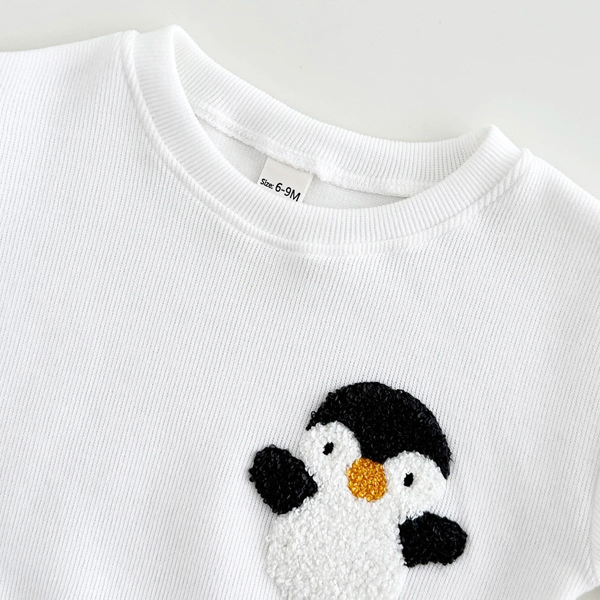 New Baby Clothing Set Cartoon Penguin Embroidery Top+Pants Warm Clothes Spring Autumn Newborns Baby Boys Girls Infant 2Pcs