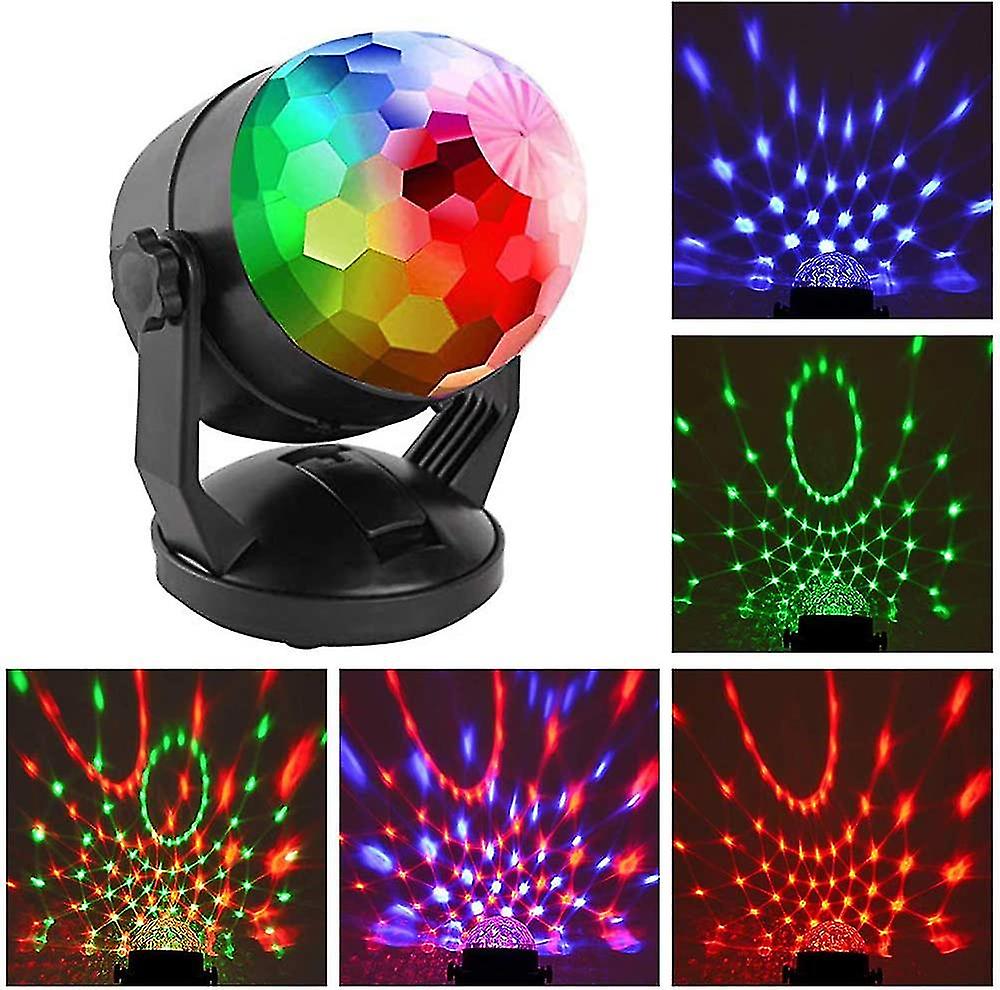 Mini Sound Activated Party Lights Battery Powered/usb Portable Rgb Disco Ball Light Dj Lighting Strobe Lamp 7 Modes Stage Par Light For Car Home Room